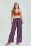 Women's Plus Size Trousers with Elastic Waist Belt Detail - 6