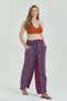 Women's Plus Size Trousers with Elastic Waist Belt Detail