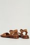 Tan Women's Leather Sandals Pc-54617 - 3