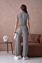 Women's Button-Detail Flap Pants Set - 8