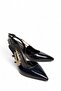 Gilda Gold Accessory Detailed Navy Blue Patent Leather Stiletto - 2