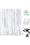 50Pcs White Color Chenille, Educational Chenille Set, Fuzzy Wire, Plush Wire, Velvet Chenille, Craft Material