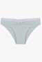 Women's Front Waist Lace Gathered and Bow Detailed Elastic Panties 3-Piece - 2