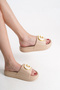 Lisronyn Women's Slippers 0012181   Beige - 3