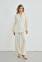 Jacquard Patterned Kimono - Ecru - 2