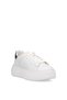 Genuine Leather Lace-Up Casual Sneaker Ecru Shoes - 2