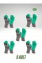 Mafel Anti-Slip Gloves Number 1O XL Mf-080 Camci Latex 1/2 Green Gloves (5 Pcs)