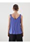 V-Neck Textured Women's Blouse (S5) - 4