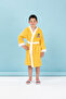 Mickey Mouse Happy Embroidered Disney Licensed Hooded Children's Bathrobe Age 5/6 - 7