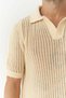 Robert Men's Polo Neck Beige Knitwear T-Shirt - 5