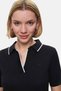 Sasha Black Polo Neck Knitwear Embroidered Standard Fit Women's Tshirt - 2