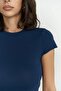 Toppin Indigo Jersey Crop - 5