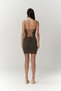 Sunrise Brown Low-Cut Back Short Knitwear Dress - 4
