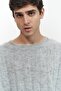 Vincent Ripped Detail Gray Men's Knitwear Sweater - 5