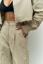 Abra Beige Cropped Shirt and Pants Set - 5