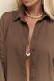 Charlotte Brown Oversize Linen Shirt - 5