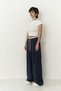 Gloria Boxer Detailed Navy Blue Trousers - 3