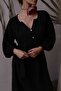 Helen Black Muslin Dress - 5