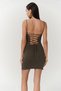 Sunrise Brown Low-Cut Back Short Knitwear Dress - 6
