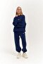 Romana Crew Neck Navy Blue Tracksuit Set - 3