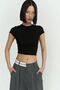 Toppin Black Combed Cotton Crop - 2