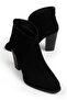 Genuine Suede Black Women's Boots