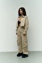Abra Beige Cropped Shirt and Pants Set - 3