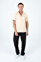Men's Slim Fit Slim Fit Short Sleeve Breathable Knitted Texture Summer Men's Shirt - 6