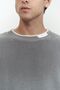 Carter Double Collar Detailed Gray Men's Knitwear Sweater - 4