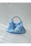 Baby Blue Shiny Portfolio Evening Dress Handbag - 2