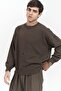 Alec Ribbed Ripped Detail Brown Men's Knitwear Sweater - 7