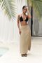 Samir Filthy Detail Khaki Linen Skirt