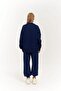 Romana Crew Neck Navy Blue Tracksuit Set - 4