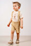 Baby Kids Khaki Cotton 2-Piece Set First I Trend Fashion Bottom Top Set - 3