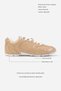 Fabian Nude Matte Flat Sole Women's Lace-Up Sneakers - 7