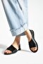 Black Women's Minimalist Sandals Stylish and Comfortable Open Toe Shoes - 7