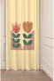 Flowers Leaf Striped Bohemian Patterned Special Design Digital Printed (Single Wing) Modern Stylish Background Curtain