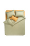 Solid Green King Size Cotton Satin Duvet Cover Set - 2