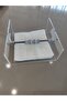 Transparent Plexi Serving Napkin Holder with Silver Brass Plated Accessories - 3