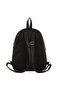 Women's Satin Leather Black Backpack - 7