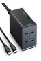 منصة شحن راف باور بقوة 120 واط بمنفذين USB ومنفذين تايب سي مع كيبل تايب سي