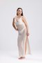 Women's Knitwear Knitted Openwork Button Detail Beach Dress - 4