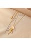 Jellyfish Gold-Tone Teardrop Zirconia Bohemian Stainless Steel Stylish Design Pendant with Jellyfish Figure - 2