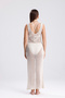 Women's Knitwear Knitted Openwork Button Detail Beach Dress - 3