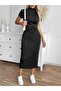 Women's Semi-Turtleneck Slit Diver Midi Dress - 6