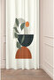Bohemian Vase Flower Leaf Pattern Special Design Digital Printed (Single Wing) Soft Modern Stylish Background Curtain
