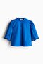 Puff-sleeved cotton blouse