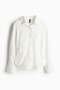 Gathered linen-blend shirt