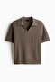 Regular Fit Textured-knit polo shirt