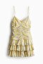 Tiered-skirt strappy dress